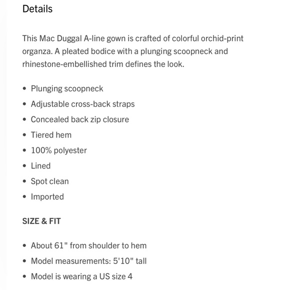 Mac Duggal Embellished Floral Scoopneck Gown - Picture 5 of 6